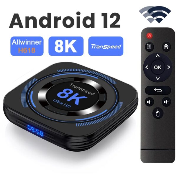 Transpeed Android 12 TV BOX Allwinner H618 Dual Wifi 32G64G Quad Core Cortex A53 Support 8K 4K BT Voice Media player Set top box - Image 11