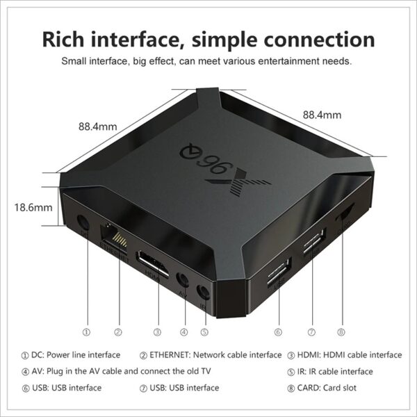 Android 10 X96Q TV Box 2GB 16GB Allwinner H313 Quad Core 4K Smart TV BOX Wifi X96 1GB 8GBSet Top Box - Image 6