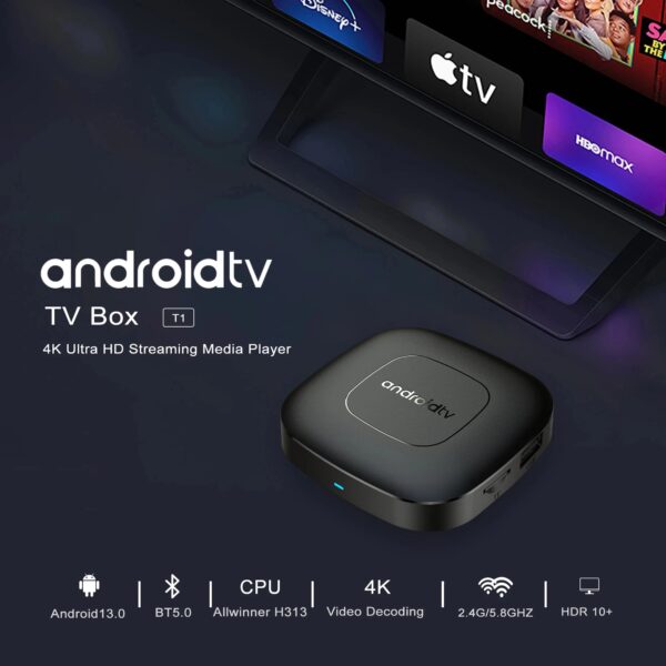 Smart Home Theater TV Box Android13 Allwinner H313 Google Assistant Netflix Streaming Bluetooth Media Player 2.4G/5G Wifi - Image 5