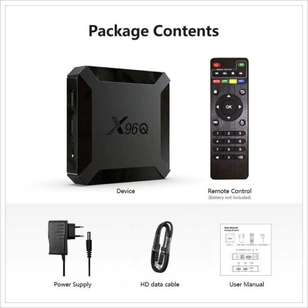 Android 10 X96Q TV Box 2GB 16GB Allwinner H313 Quad Core 4K Smart TV BOX Wifi X96 1GB 8GBSet Top Box - Image 9